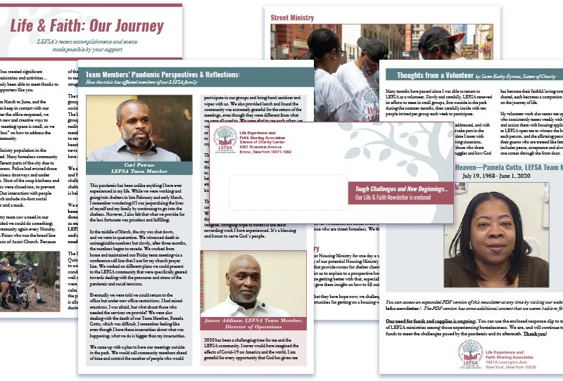 Life Experience and Faith Sharing Associates Year-End Newsletter